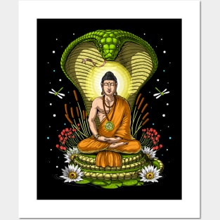 Buddha Zen Cobra Meditation Posters and Art